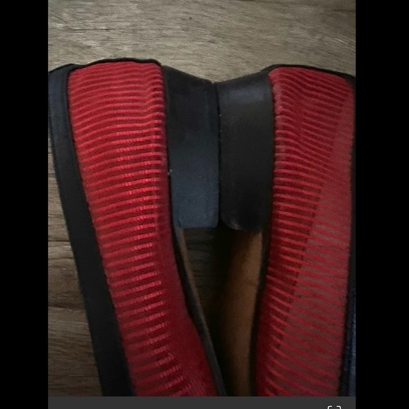 Vintage 80s rare designer shoes catwalk Paris / ladybug black and red - Picture 8 of 11